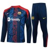 Barcelona Training Sweatshirts Quarter-zip 2024-25 Marine Für Herren